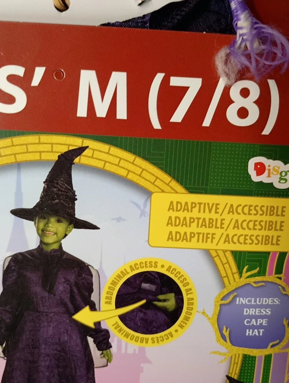 Disguise Wicked Witch Costume with Hat+ NEW Med (7/8) Halloween - Picture 3 of 5